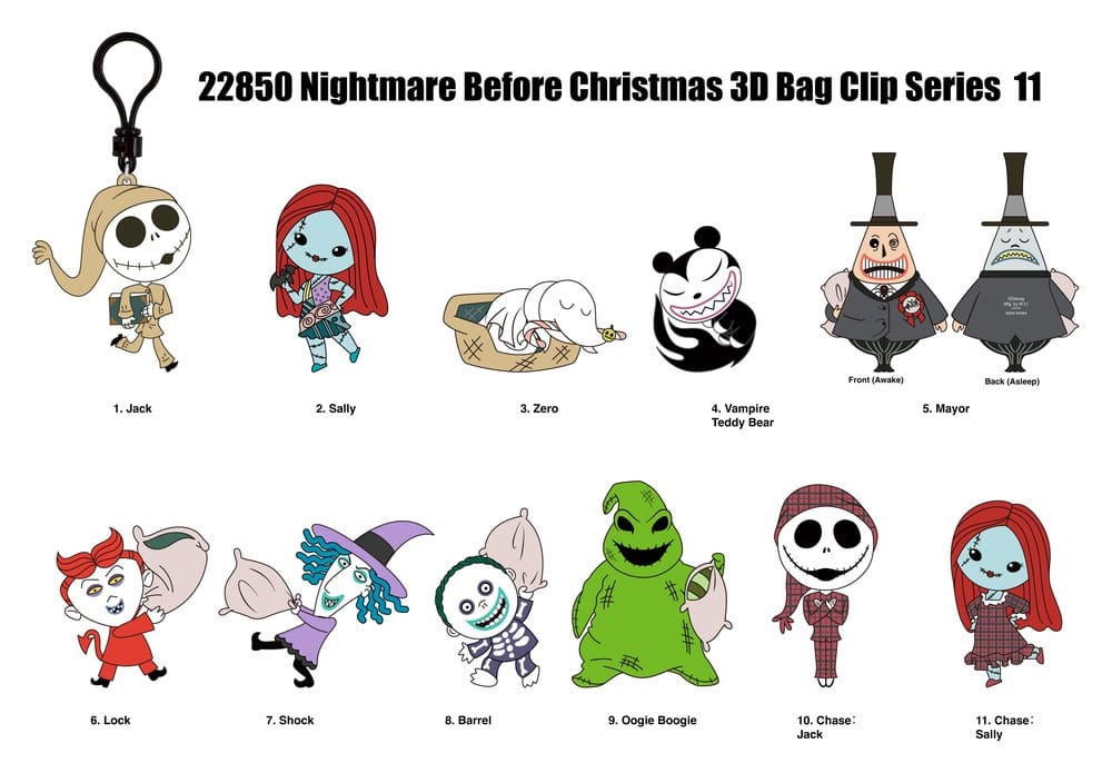 Pesadilla antes de Navidad 3D Colgantes de PVC Serie 11 Blind Bag Display (24)