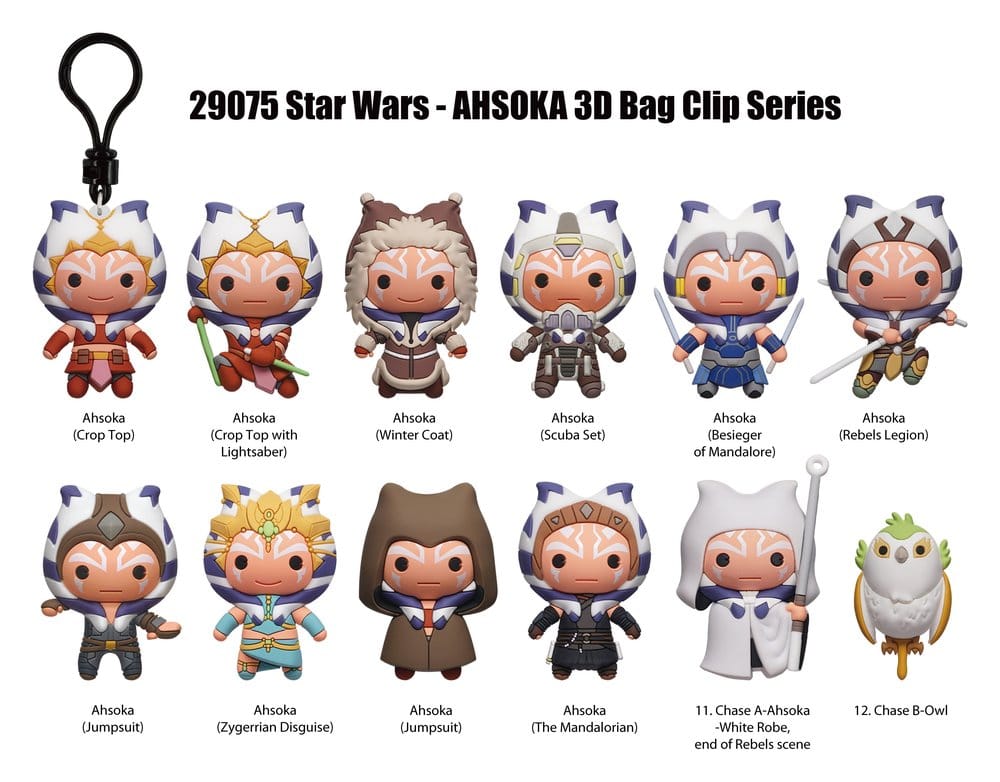 Star Wars Ahsoka 3D Colgantes de PVC Serie 1 Blind Bag Display (24)