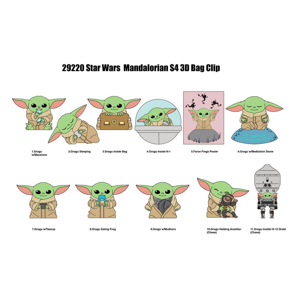 Star Wars 3D Colgantes Peluche Expositor Best of Grogu Serie 1 (24) Frikytopia