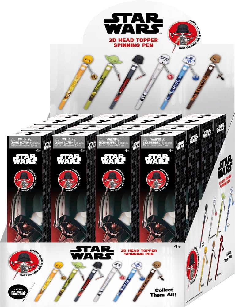 Star Wars 3D Head Topper Spinning Pen Expositor (16)