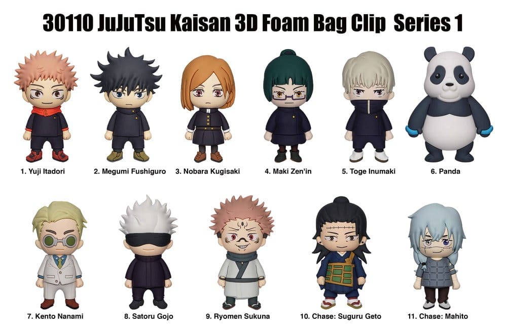 Jujutsu Kaisen 3D Colgantes PVC Serie 1 Expositor (24)