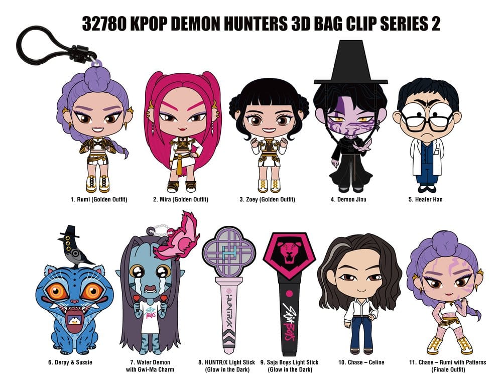 KPop Demon Hunters 3D Colgantes de PVC Serie 2 Expositor (24)