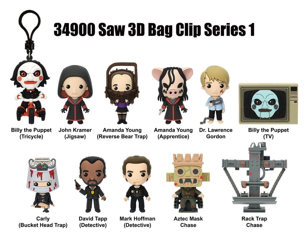 Saw 3D Colgantes de PVC Serie 1 Blind Bag Expositor (24) Frikytopia