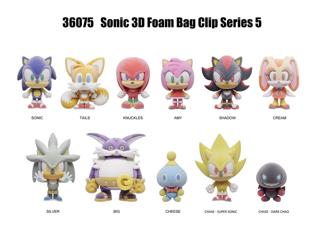 Sonic the Hedgehog Colgantes PVC Series 5 Expositor Flocking (24)