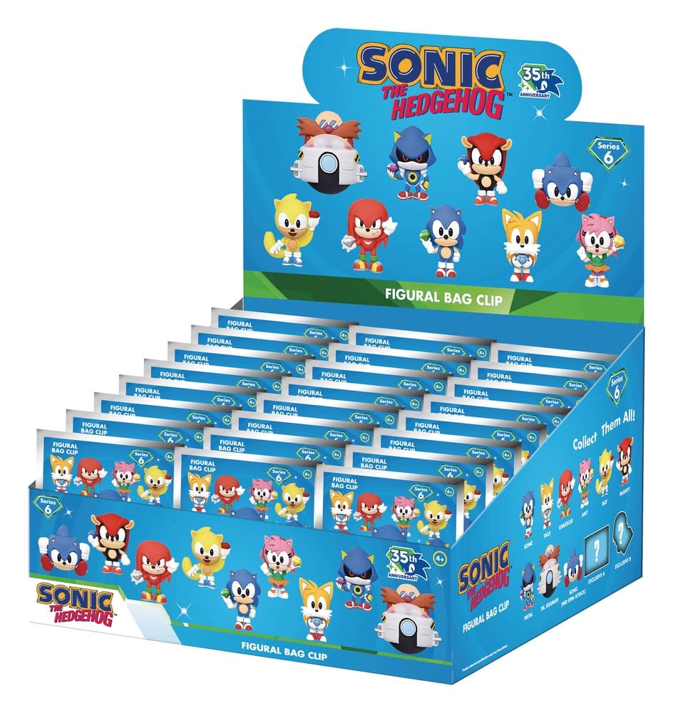 Sonic the Hedgehog 3D Colgantes de PVC Serie 6 Expositor (24) Frikytopia
