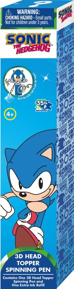 Sonic 3D Head Topper bolígrafo giratorio Expositor (12)