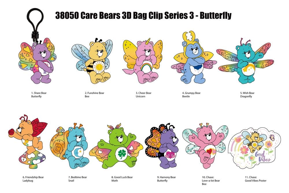 Care Bears 3D Colgantes de PVC Serie 3 Blind Bag Display (24)