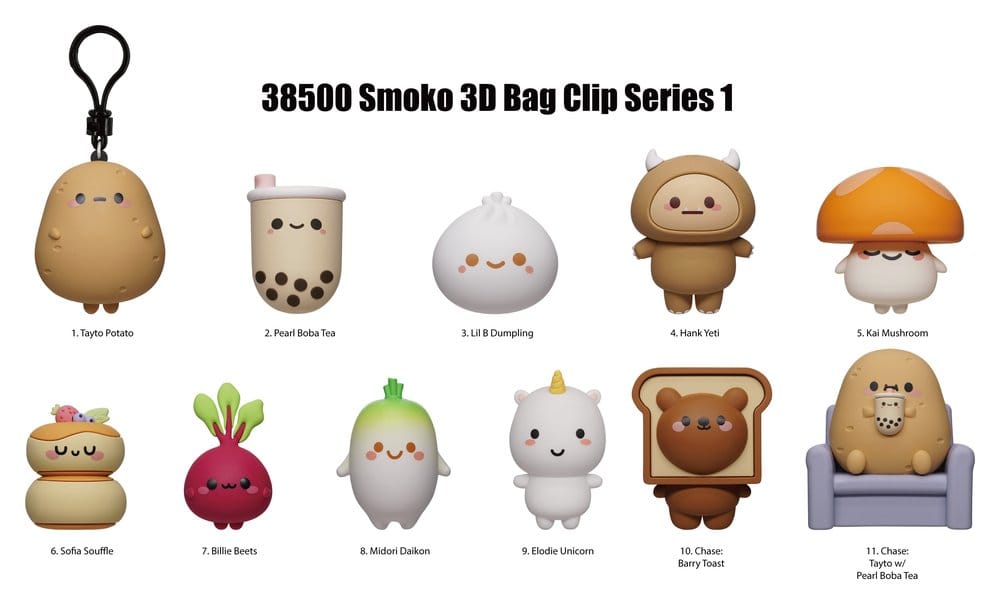 Smoko 3D Colgantes Peluche Serie 1 Expositor (24)