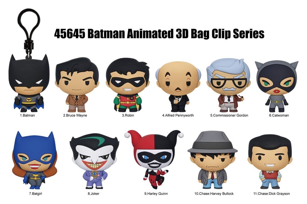 Batman: la serie animada 3D Colgantes Peluche Series 1 Expositor (24)