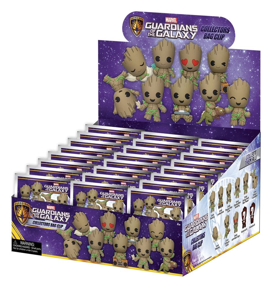 Marvel Groot 3D Colgantes de PVC Serie 1 Blind Bag Display (24)