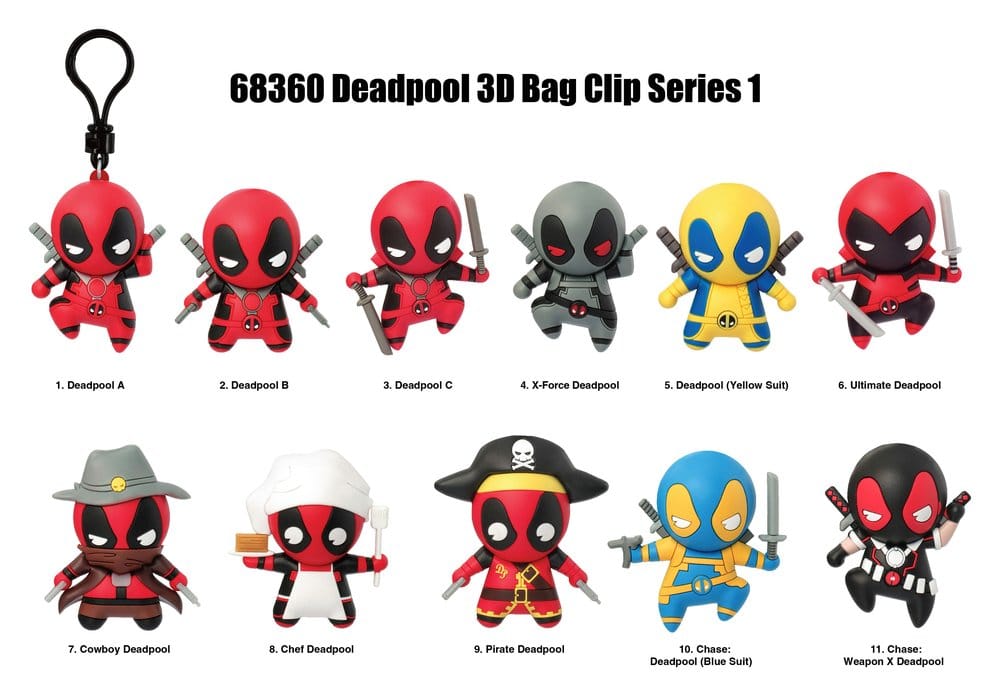 Deadpool Colgantes PVC Serie 1 Expositor (24)