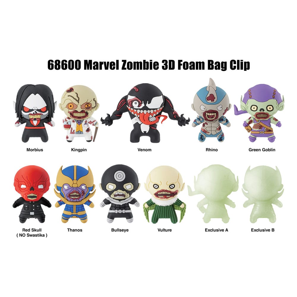 Marvel Colgantes PVC 3D Series 1 Zombies Expositor (24) Frikytopia