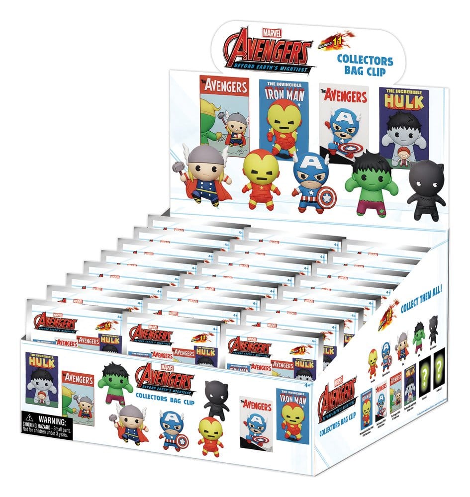 Marvel 3D Colgantes de PVC Serie 1 Avengers 60th Comic Covers Blind Bag Display (24)