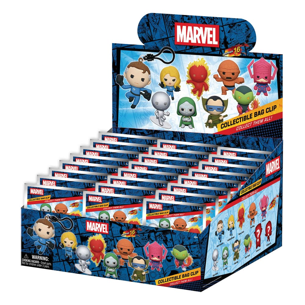 Marvel – Fantastic Four Classic 3D Colgantes de PVC Serie 1 Blind Bag Expositor (24)
