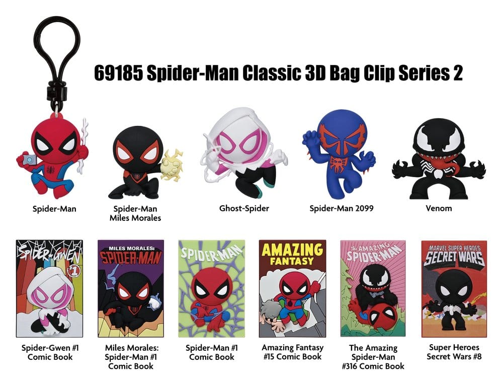 Spider-Man Classic 3D Colgantes de PVC Serie 2 Expositor (24)