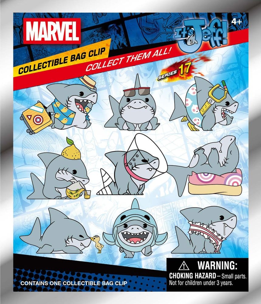 Marvel Rivals 3D Colgantes PVC Jeff the Land Shark Series 17 Expositor (24)