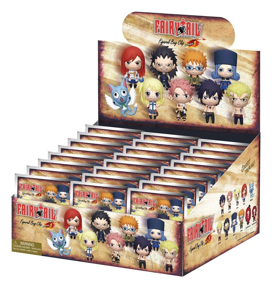 Fairy Tail 3D Colgantes Peluche Serie 1 Expositor (24) Frikytopia
