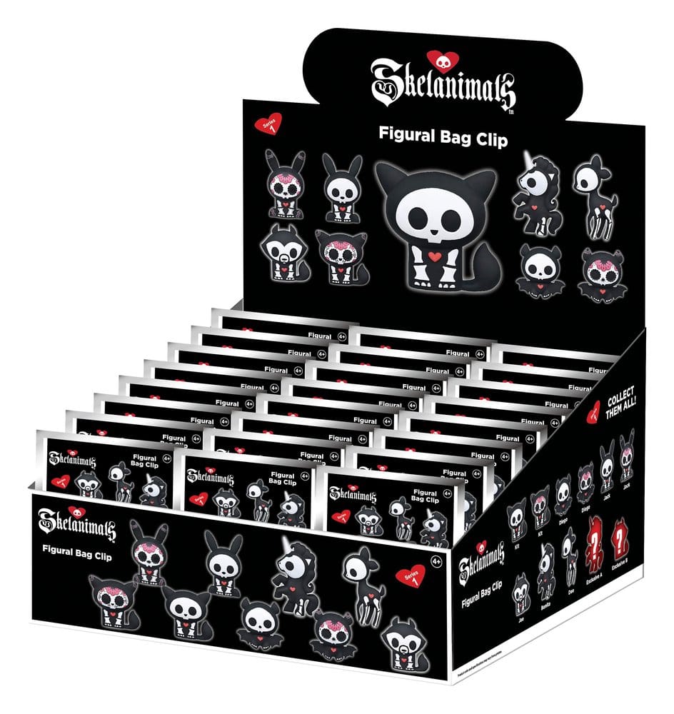 Skelanimals 3D Colgantes de PVC Serie 1 Blind Bag Display (24) Frikytopia