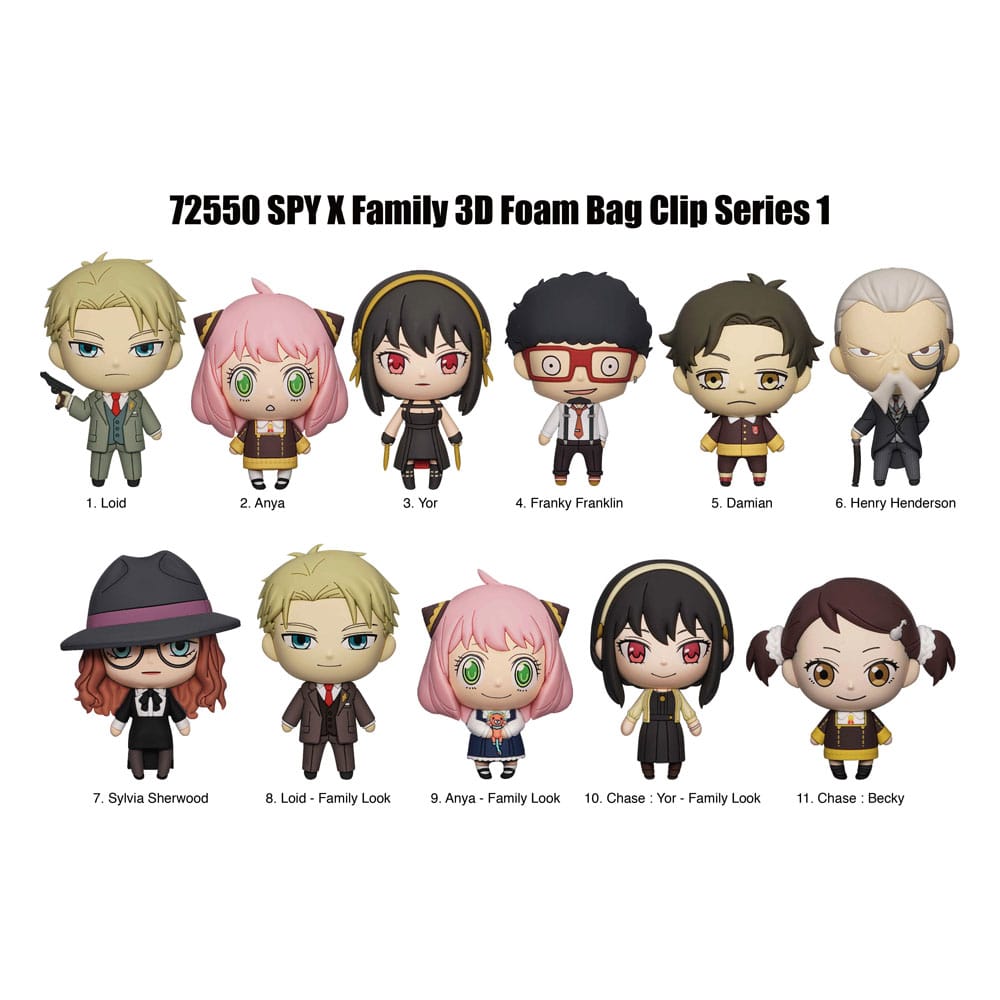 Spy x Family 3D Colgantes Peluche Expositor Serie 1 (24)