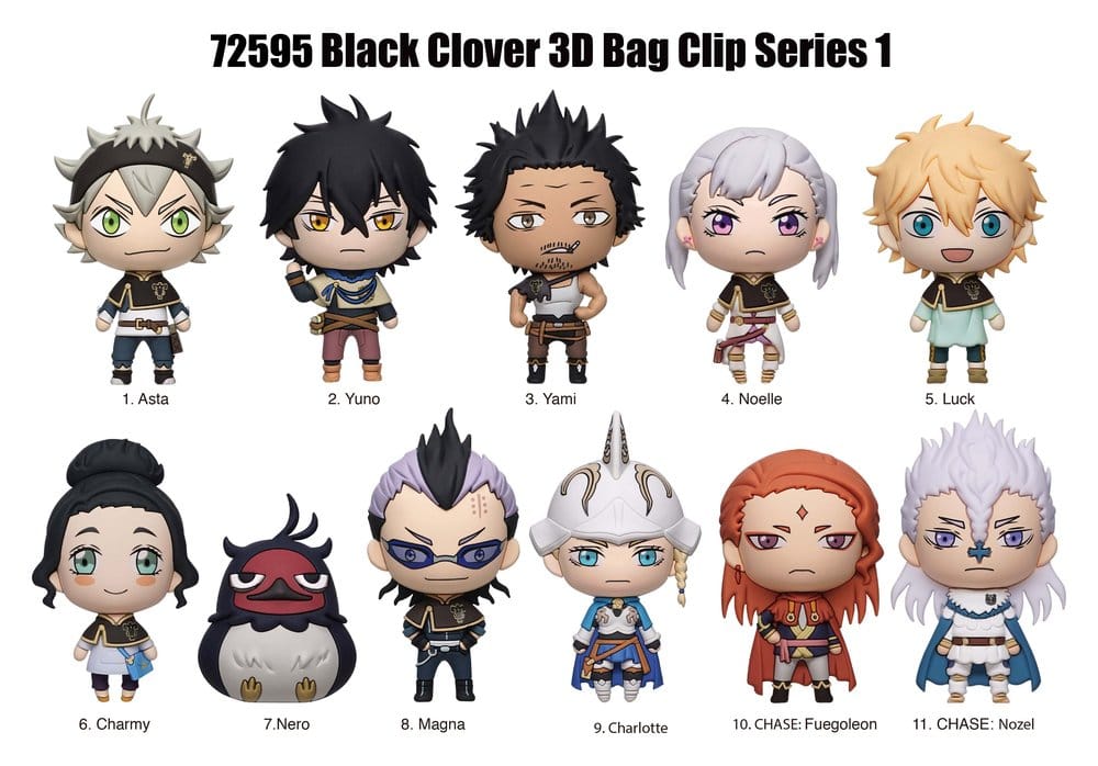 Black Clover 3D Colgantes PVC Serie 1 Expositor (24)