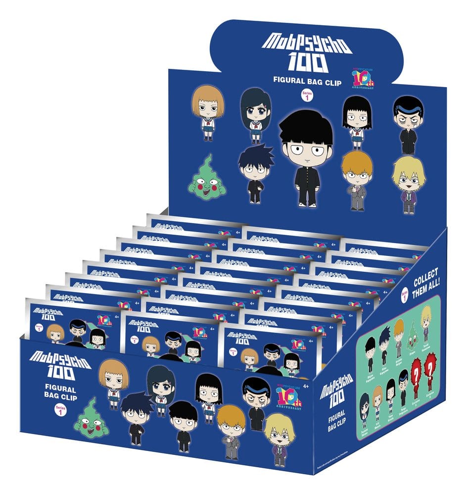 Mob Psycho 100 3D Colgantes de PVC Serie 1 Blind Bag Display (24)