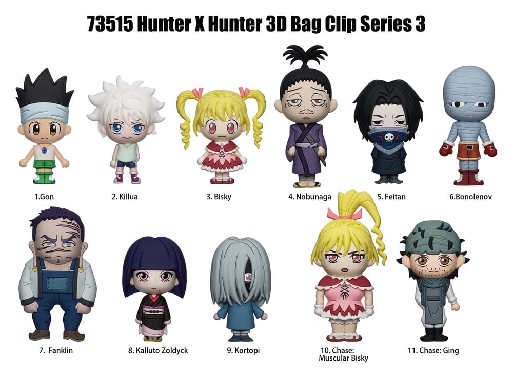 Hunter x Hunter 3D Colgantes de PVC Serie 3 Expositor (24)