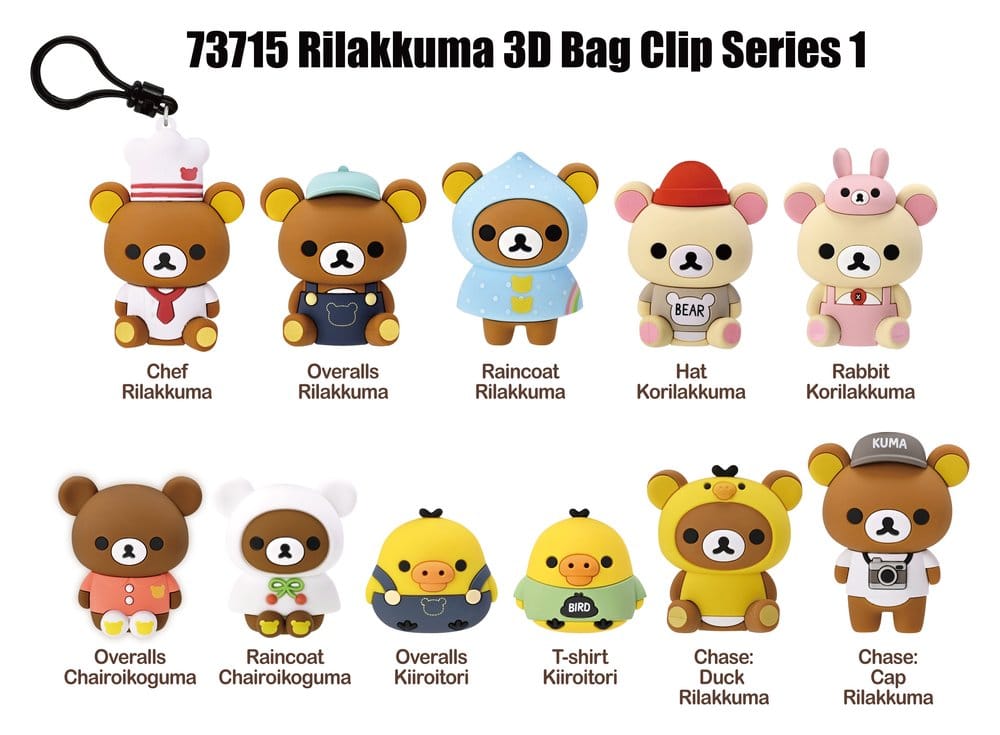 Rilakkuma 3D Colgantes de PVC Serie 1 Blind Bag Display (24)