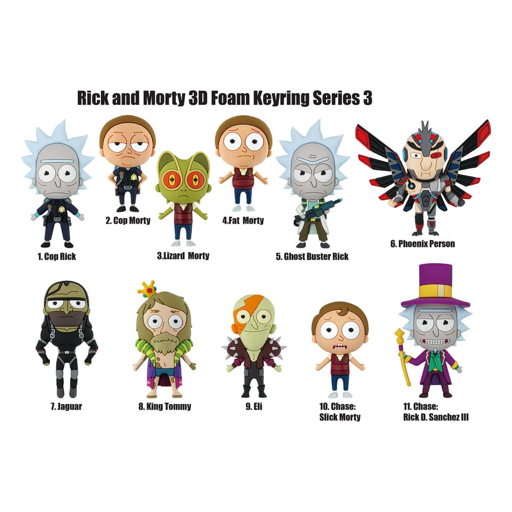 Rick y Morty Colgantes PVC Series 3 Expositor (24)