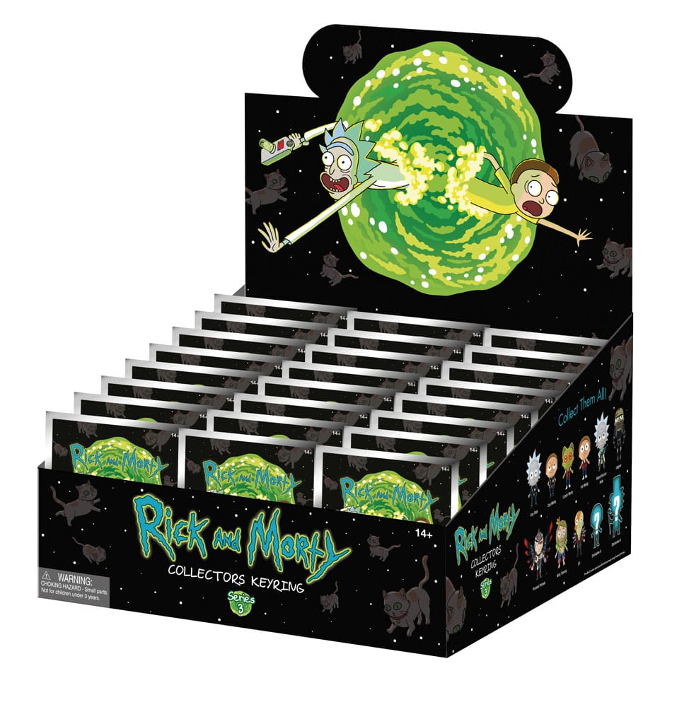 Rick y Morty Colgantes PVC Series 3 Expositor (24)