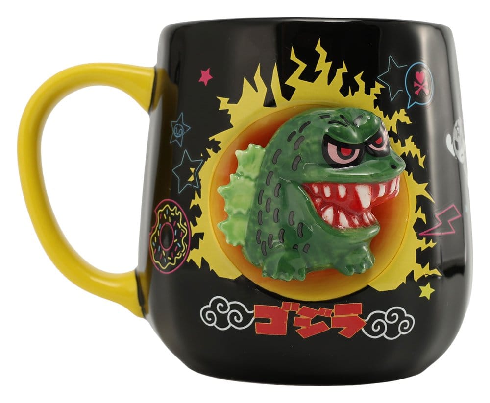 Tokidoki x Godzilla Taza 2D Relief Figural