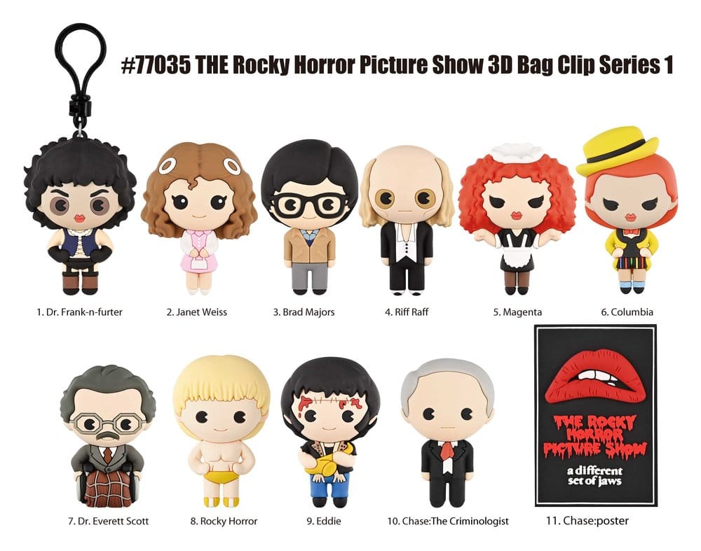The Rocky Horror Picture Show 3D Colgantes de PVC Serie 1 Blind Bag Expositor (24) Frikytopia
