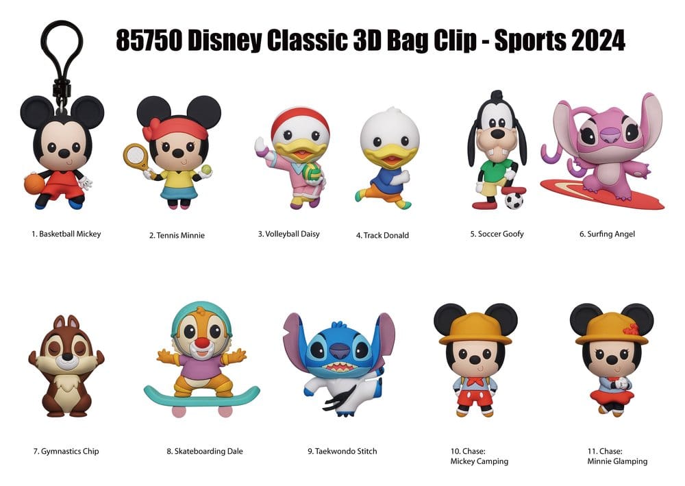 Disney Sports 3D Colgantes de PVC Serie 55 Blind Bag Display (24)