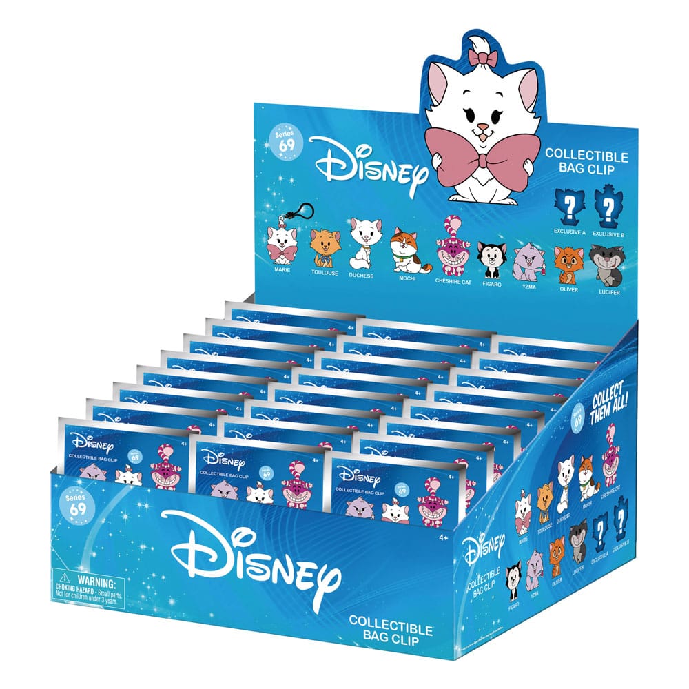 Disney Gatos 3D Colgantes Peluche Expositor serie 69 (24) Frikytopia