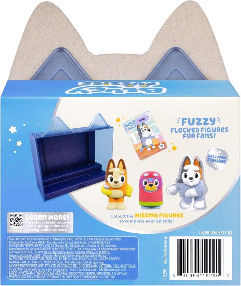 Bluey Fuzzies Pack de Episodio Expositor (12)
