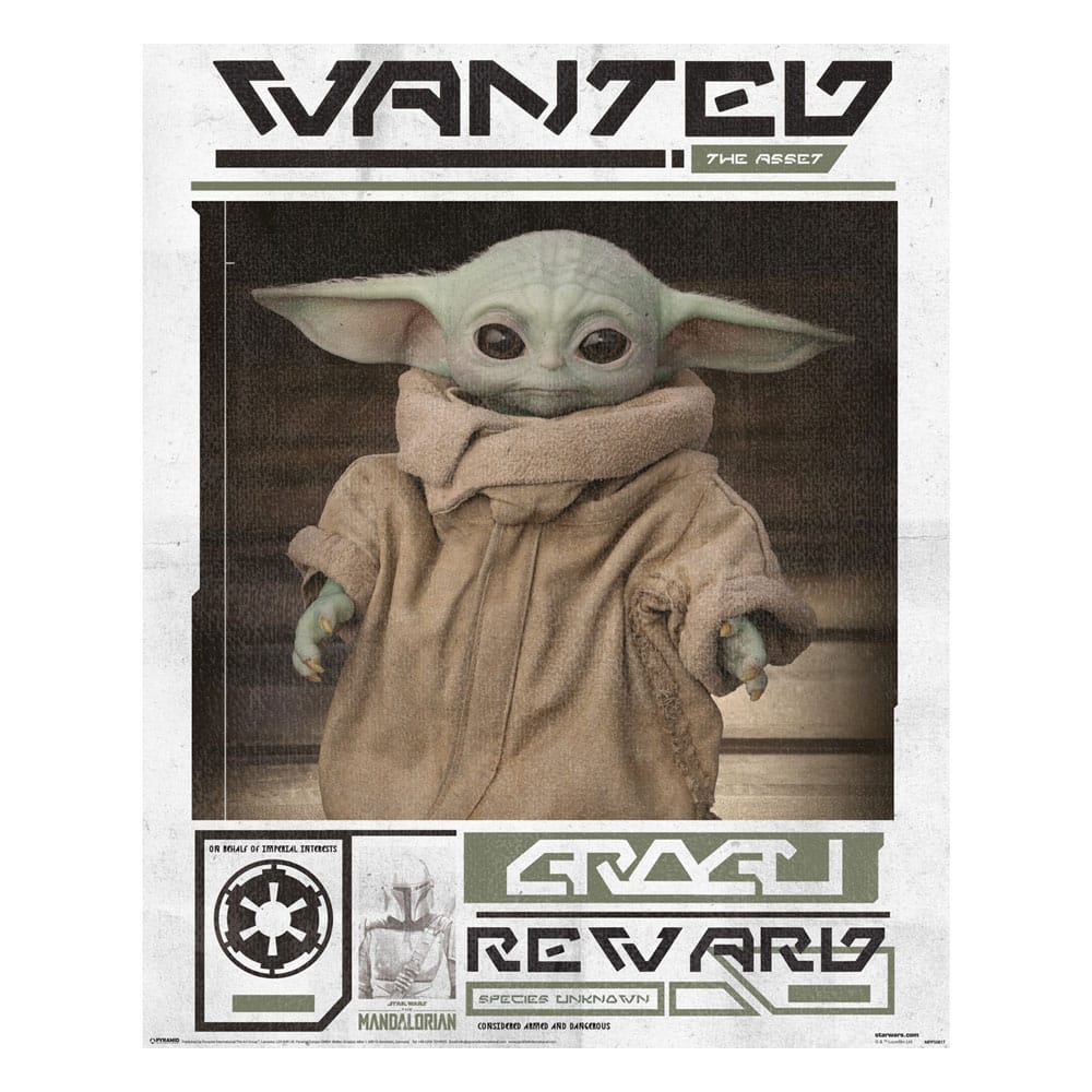 Star Wars: The Mandalorian Set de 4 Pósteres Grogu Wanted 40 x 50 cm (4) Frikytopia