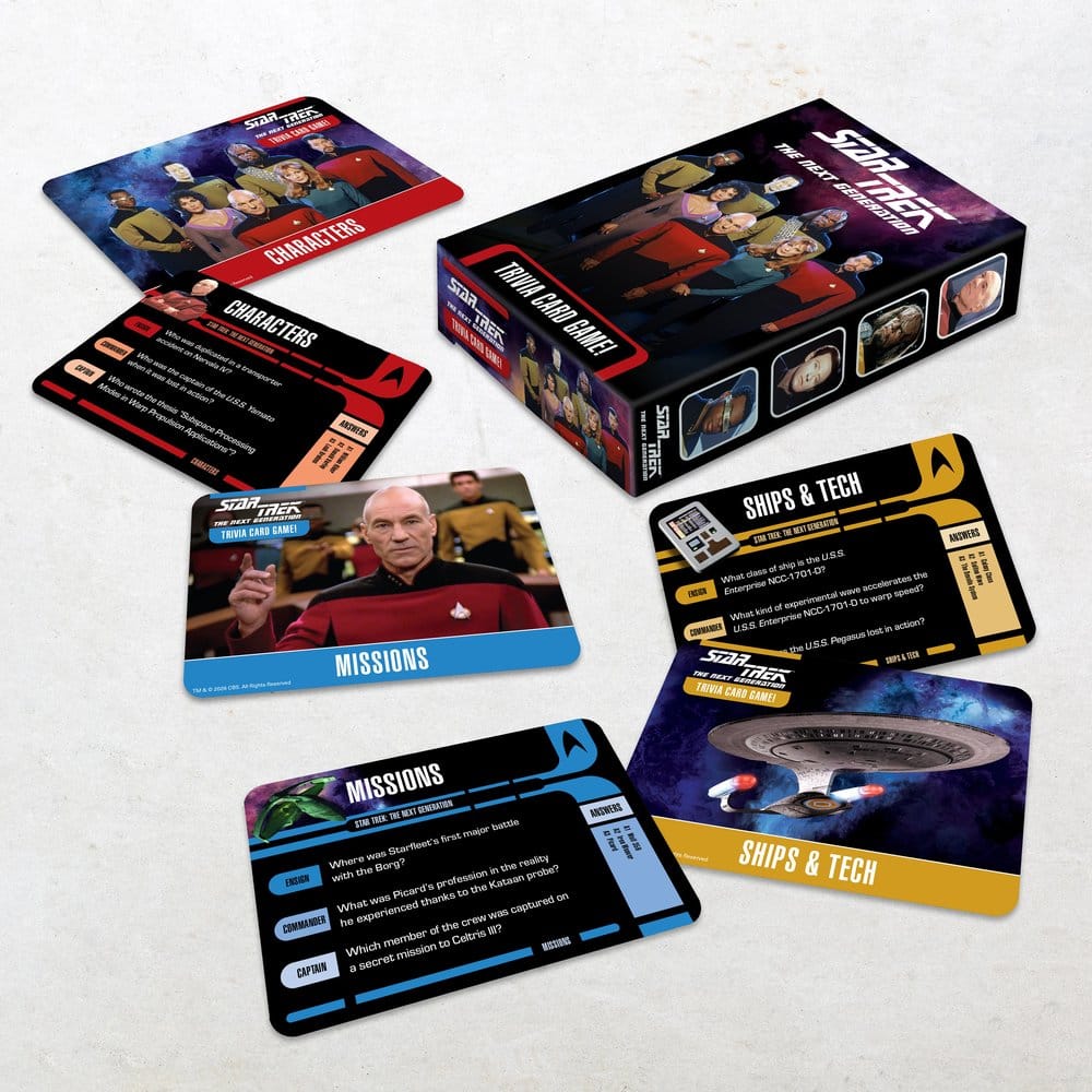 Star Trek: La nueva generación Juego de Cartas de Trivial