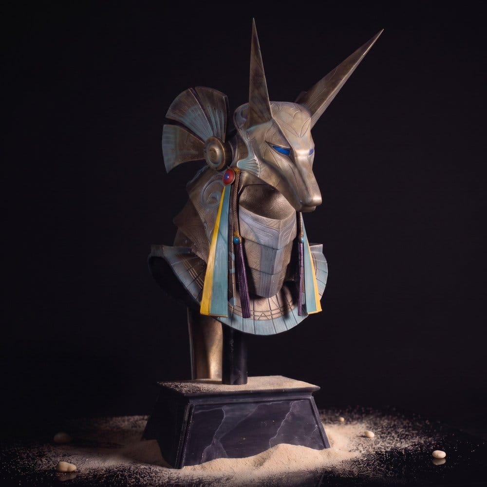 Stargate Desktop Replica Réplica de Casco Jackal Guard Helmet Anubis 15 cm