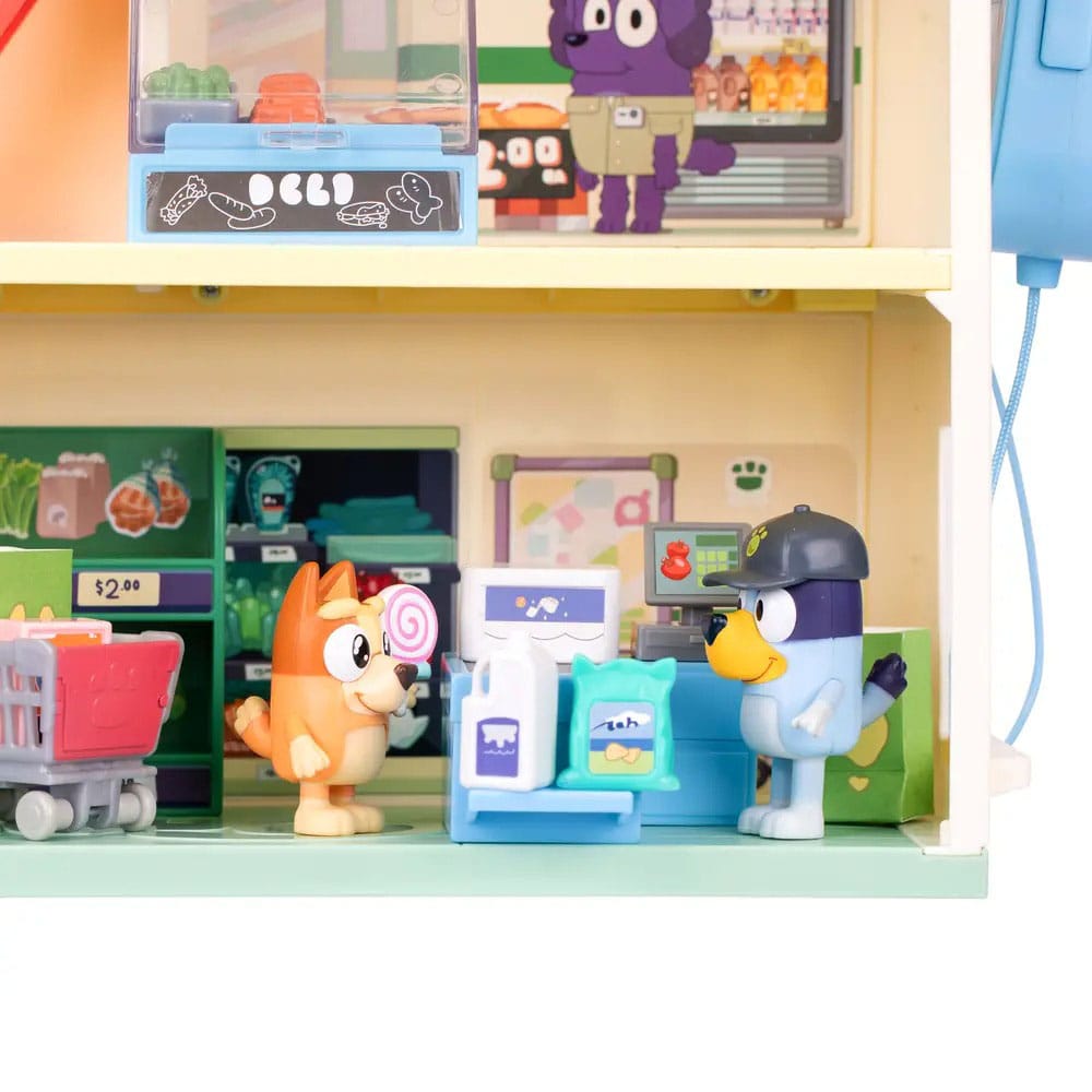 Bluey Set de juego Minifiguras Bluey Let's Play Chef Supermercado