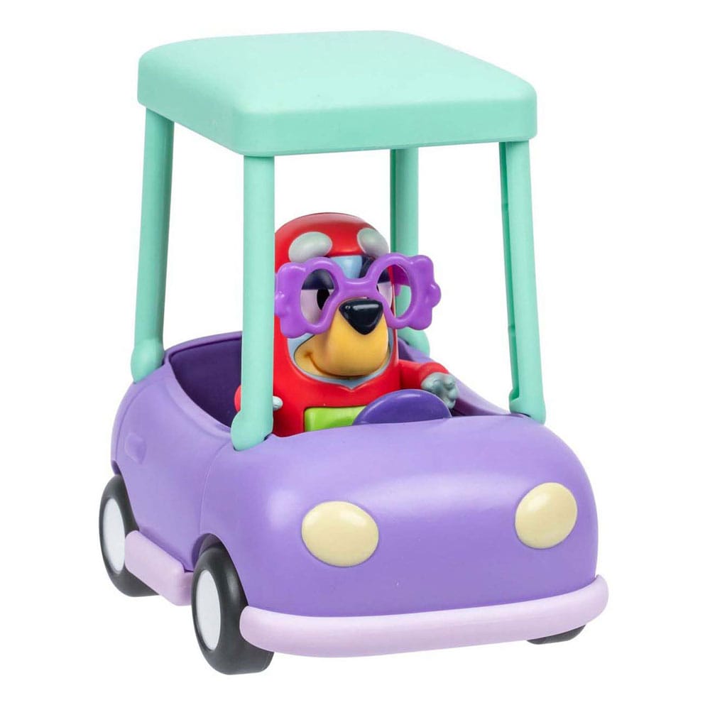 Bluey Set de juego Minifiguras Janet & El coche de la abuela Frikytopia