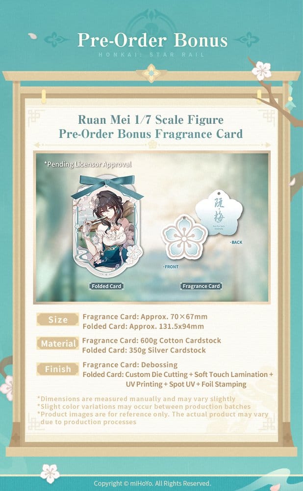 Honkai: Star Rail Figura PVC 1/7 Ruan Mei Plumblossom Letter Ver. With Bonus 18 cm