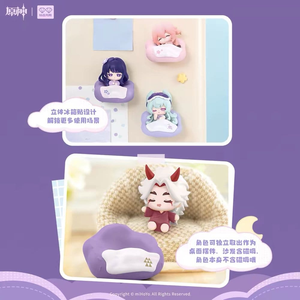 Genshin Impact 3D Magnet Cloud Pillow Dreamland Series 5 cm Cajas Sorpresas Expositor (9)