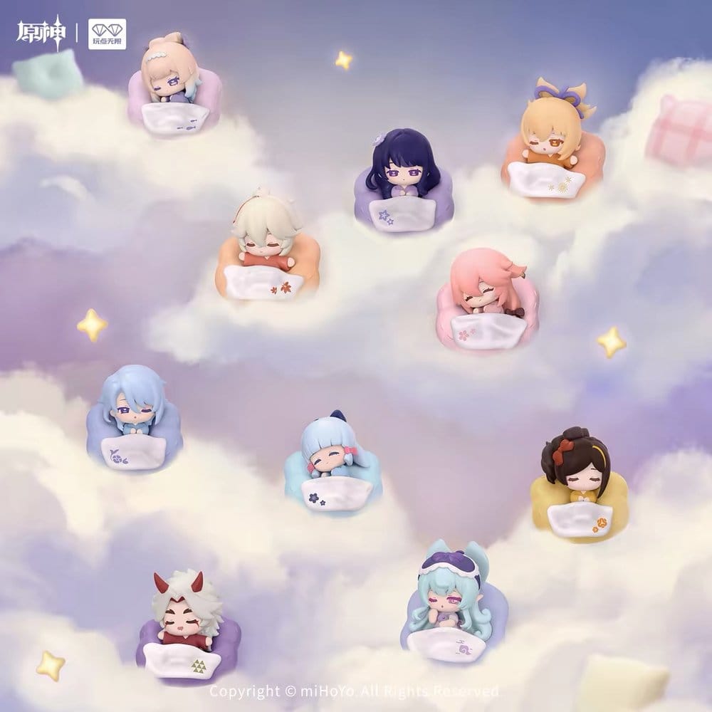 Genshin Impact 3D Magnet Cloud Pillow Dreamland Series 5 cm Cajas Sorpresas Expositor (9)