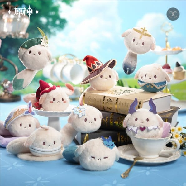 Genshin Impact Peluches Tea Party Companion Dodoco Cajas Sorpresas 17-20 cm Expositor (9)