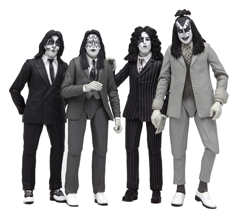 KISS pack de 4 Figuras Dressed to Kill Album Cover 18 cm