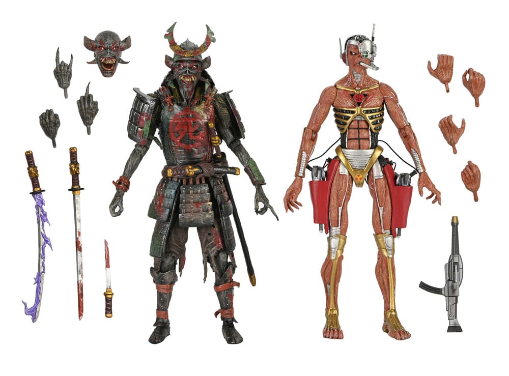 Iron Maiden Future Past World Tour Ultimate Figuras pack de 2 Senjutsu Eddie and Somewhere in Time Eddie 18 cm
