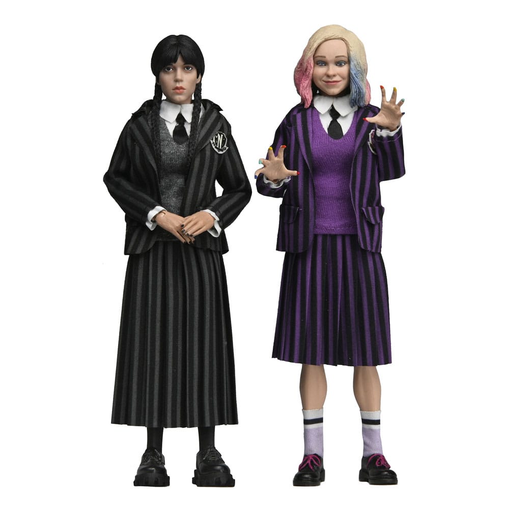 Wednesday Paquete de 2 Figuras Wednesday Addams (Nevermore Uniform) and Enid 20 cm Frikytopia