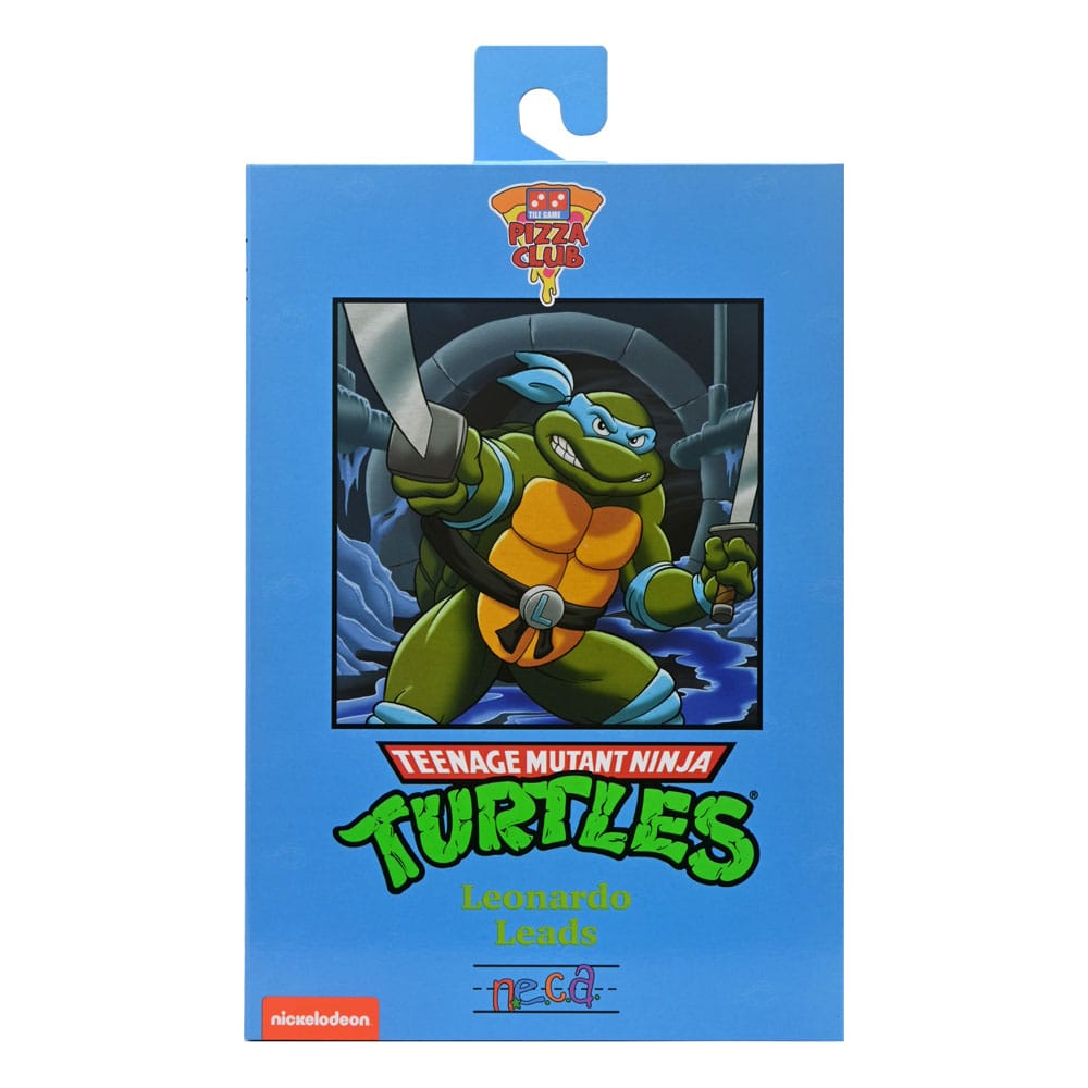 Figura neca teenage mutant ninja turtles cartoon ultimate leonardo vhs scale action 18cm