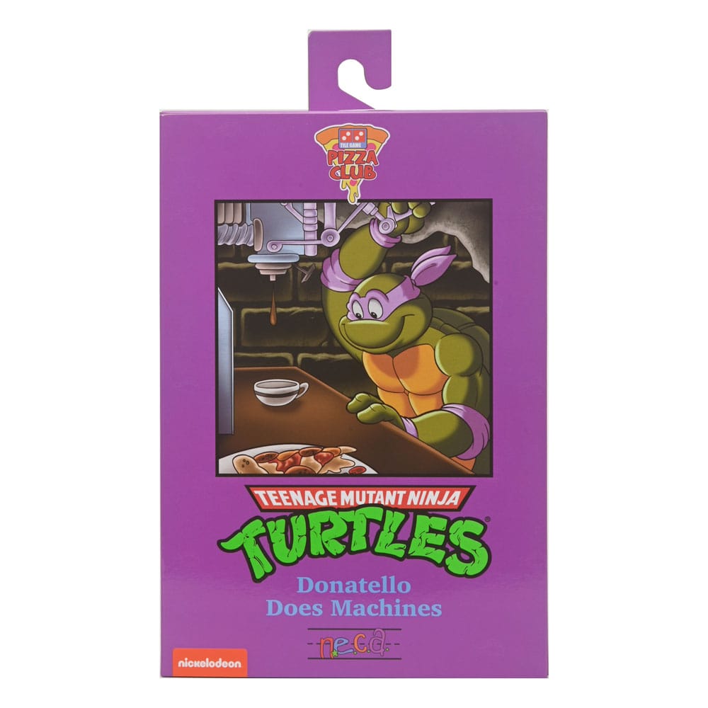 Figura neca teenage mutant ninja turtles cartoon ultimate donatello vhs scale action 18cm