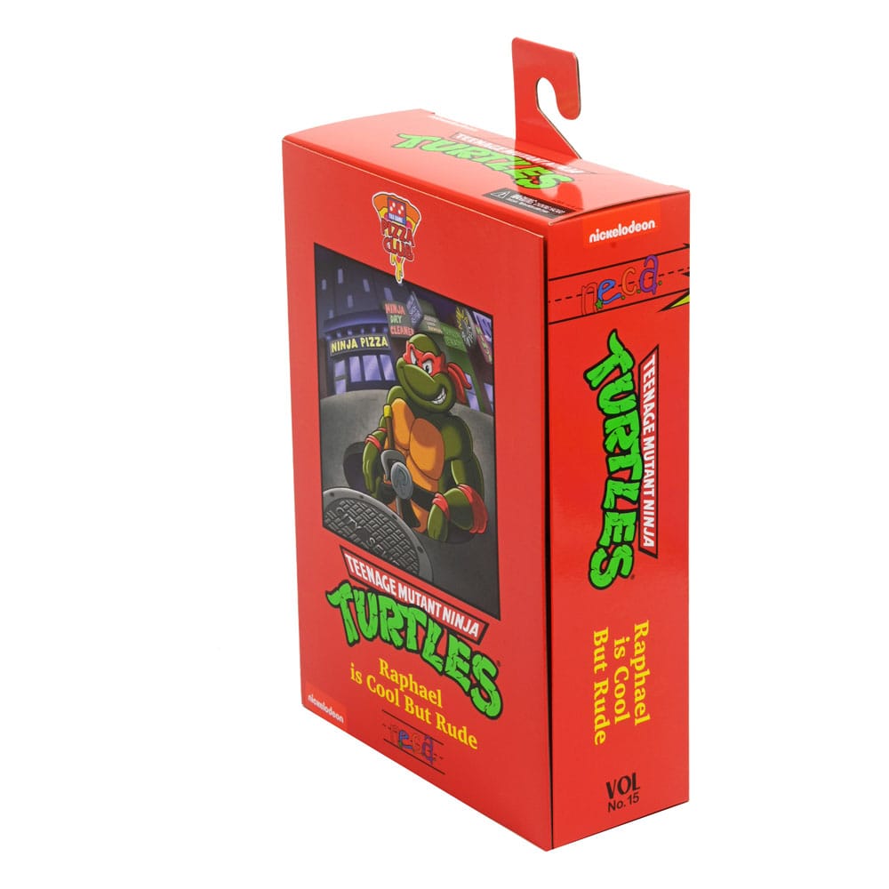 Figura neca teenage mutant ninja turtles cartoon ultimate raphael vhs scale action 18cm
