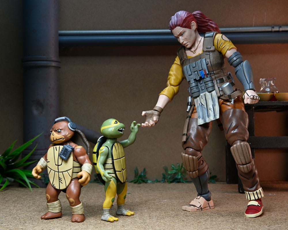 Tortugas Ninja (The Last Ronin The Lost Years) Figura Synja Grammy April with Baby Yi & Moja 18 cm
